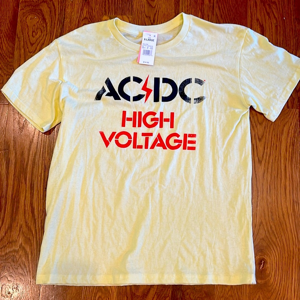 AC DC Yellow T-shirt | Size XL